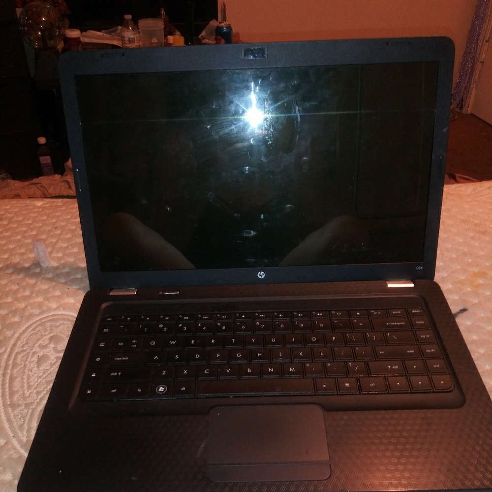 Black HP laptop computer